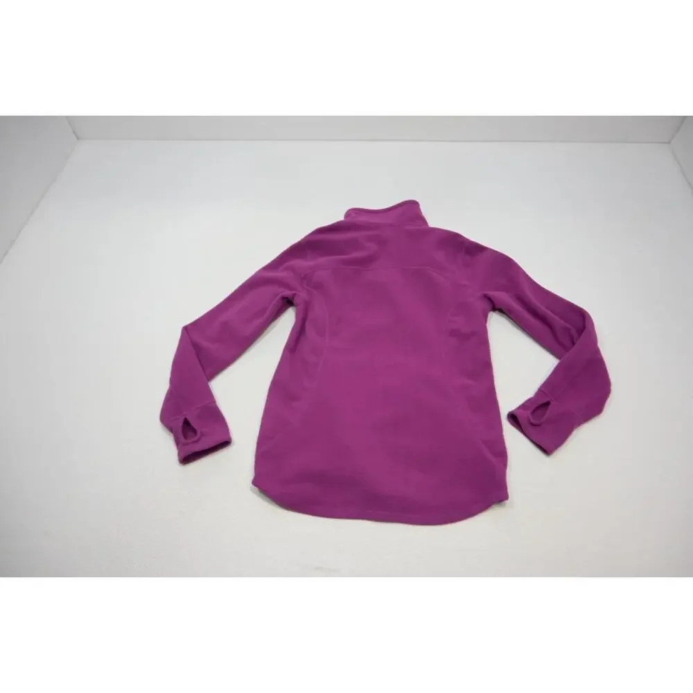 Eddie Bauer Fleece‎ Jacket 1/4 Zip Hiking Camp Purple Sweater Girls Size 14